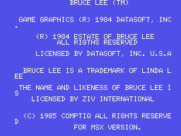 Bruce Lee Title Screen